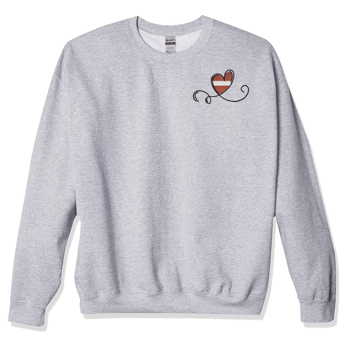 Sweater "Red-white-red heart"