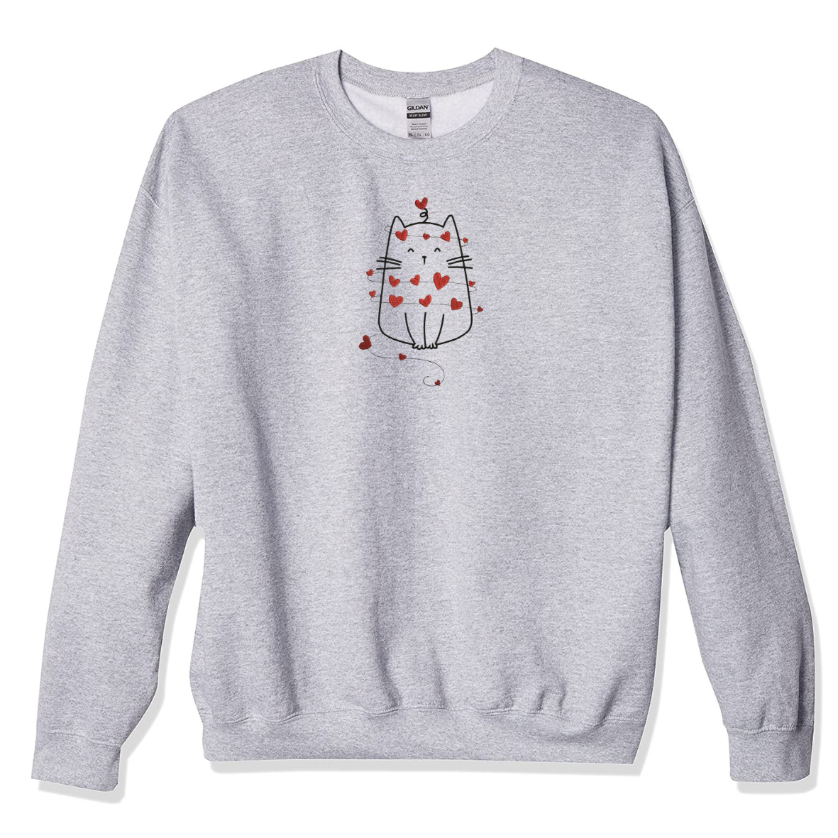 Кот с сердечками