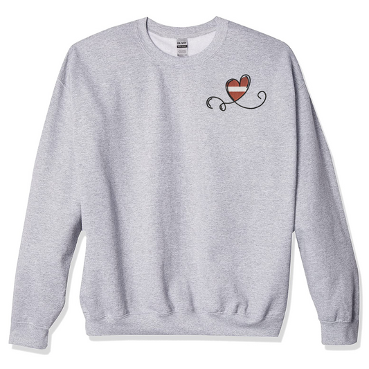 Sweater "Red-white-red heart"